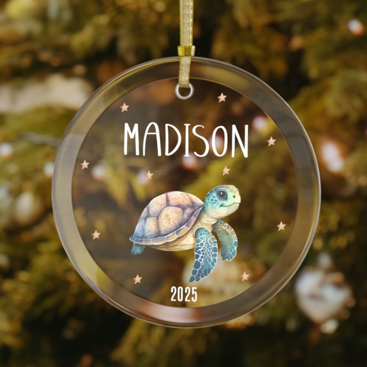 Sea Turtle Christmas Ornament - Personalized Ocean-Themed Holiday Keepsake