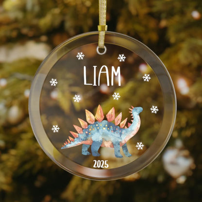 Dinosaur Christmas Ornament - Personalized Holiday Gift for Kids & Dino Fans