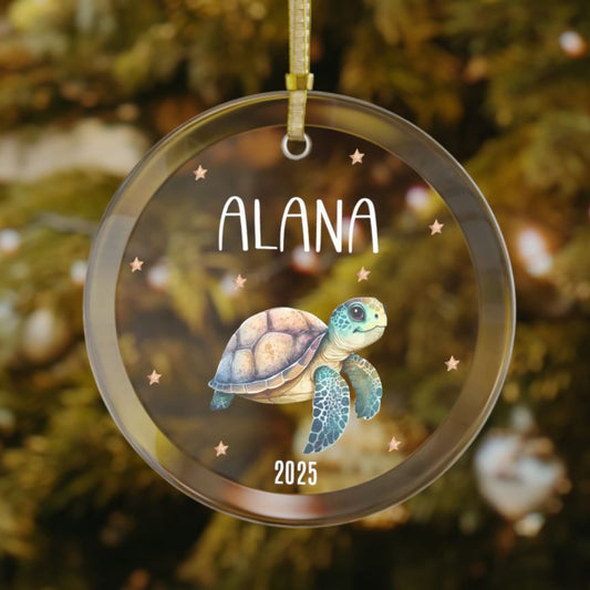 Sea Turtle Christmas Ornament - Personalized Ocean-Themed Holiday Keepsake