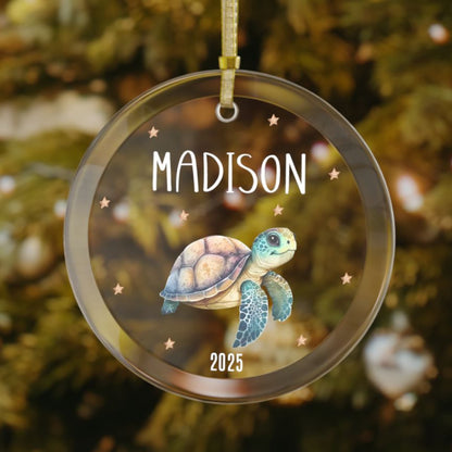 Sea Turtle Christmas Ornament - Personalized Ocean-Themed Holiday Keepsake